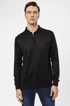 Hipatu Süvari Polo Yaka Regular Düz Triko