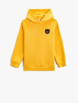 Koton Erkek Çocuk Basic Kapüşonlu Sweatshirt Baskı Detaylı