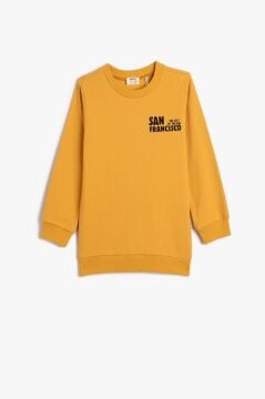 Koton Erkek Çocuk Sweatshirt Uzun Kollu Bisiklet Yaka San Francisco Baskı Detaylı