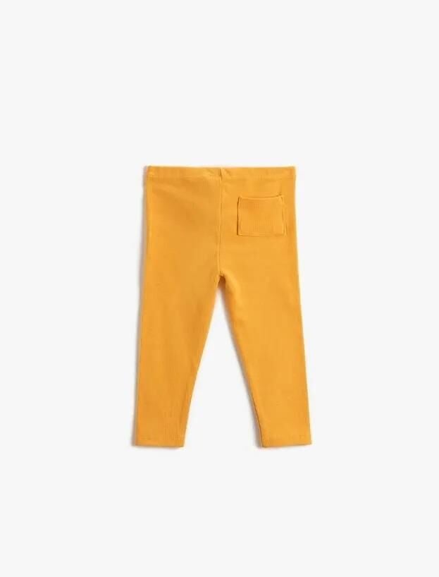Koton Kız Bebek Fitilli Basic Tayt Etiket Detaylı Beli Lastikli