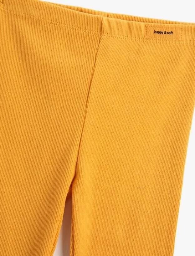 Koton Kız Bebek Fitilli Basic Tayt Etiket Detaylı Beli Lastikli