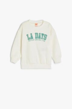 Koton Erkek Bebek Baskılı Uzun Kollu Bisiklet Yaka Pamuklu Sweatshirt